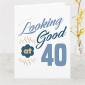 40歳の誕生日おめでとう カード (黄色い花)