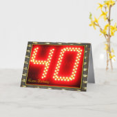 40歳の誕生日おめでとう カード (黄色い花)