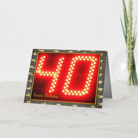 40歳の誕生日おめでとう カード (正面)