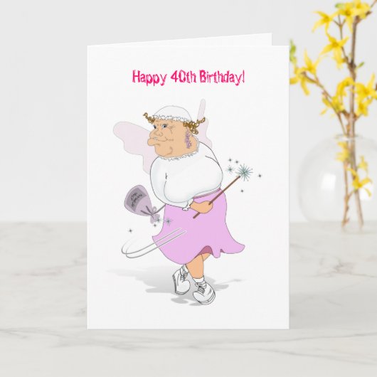 40歳の誕生日おめでとう! カード (黄色い花)