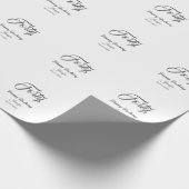 40歳の誕生日おめでとう グレーの手紙 ラッピングペーパー (角)