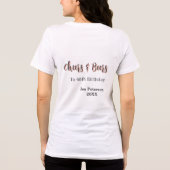 40歳の誕生日おめでとう グレー 名前入り 年齢 シンプルデザイン トライブレンドTシャツ (裏面)