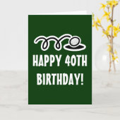 40歳の誕生日おめでとう – ゴルファーのためのグリーティングカード カード (黄色い花)