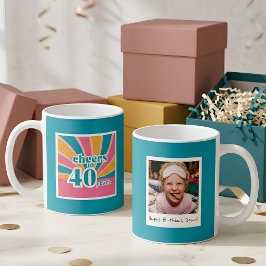 40歳の誕生日おめでとう ティール コーヒーマグカップ
