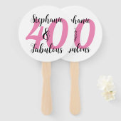 40歳の誕生日おめでとう ハンドファン (正面&裏面)
