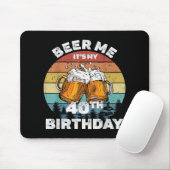 40歳の誕生日おめでとう ビールくれ マウスパッド (マウス)