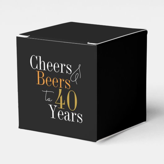 40歳の誕生日おめでとう ビールで乾杯 フェイバーボックス (正面サイド)