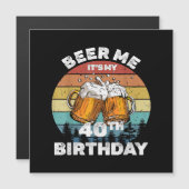 40歳の誕生日おめでとう ビール飲ませて (正面/裏面)