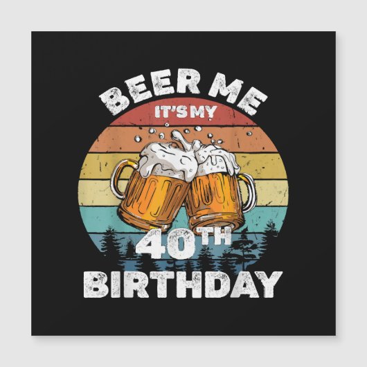 40歳の誕生日おめでとう ビール飲ませて (正面)