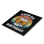 40歳の誕生日おめでとう ビール! タイル (側面)