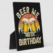 40歳の誕生日おめでとう ビール！ フォトプラーク (側面)