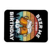 40歳の誕生日おめでとう ビール! マグネット (横)