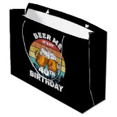 40歳の誕生日おめでとう ビール！ ラージペーパーバッグ (裏面アングル)