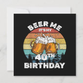 40歳の誕生日おめでとう ビール! 招待状 (裏面)