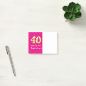 40歳の誕生日おめでとう ピンクゴールド ポストイット (オフィス)
