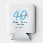 40歳の誕生日おめでとう ブルー太字番号入り 缶クーラー (裏面)