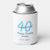 40歳の誕生日おめでとう ブルー太字番号入り 缶クーラー (缶裏面)