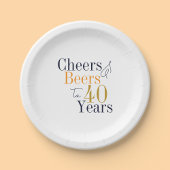 40歳の誕生日おめでとう ペーパープレート