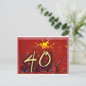 40歳の誕生日おめでとう! ポストカード (スタンド正面)