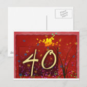 40歳の誕生日おめでとう! ポストカード (正面/裏面)