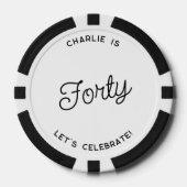 40歳の誕生日おめでとう ポーカーチップ (正面)