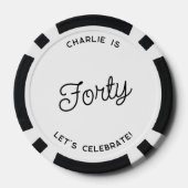 40歳の誕生日おめでとう ポーカーチップ (裏面)