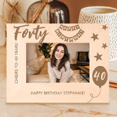 40歳の誕生日おめでとう レーザー彫刻フレーム