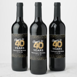 40歳の誕生日おめでとう ワインラベル