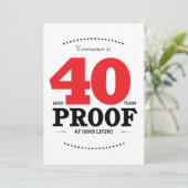 40歳の誕生日おめでとう！乾杯 招待状 (スタンド正面)