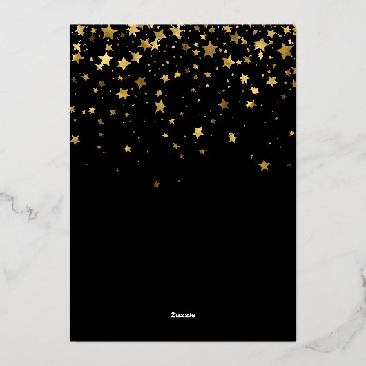 40歳の誕生日おめでとう 写真のモンテージ 箔招待状 (裏面)