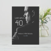 40歳の誕生日おめでとう 氏名 推定誕生年 招待状 (スタンド正面)