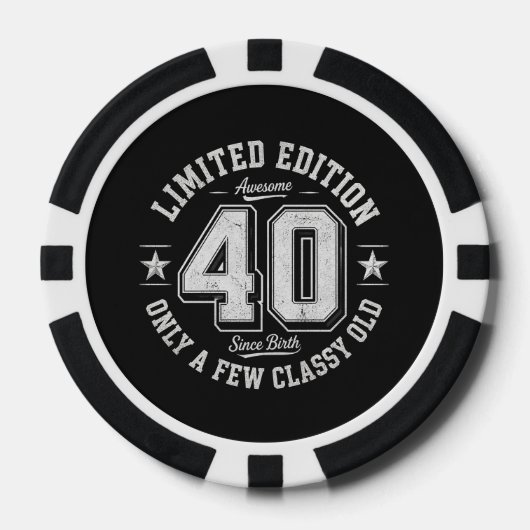 40歳の誕生日おめでとう 限定版 ポーカーチップ (正面)