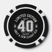 40歳の誕生日おめでとう 限定版 ポーカーチップ (裏面)