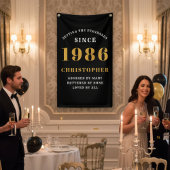 40歳の誕生日おめでとう 1986年生まれ 名前 ブラックゴールド 横断幕