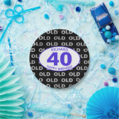 40歳の誕生日おもしろいブラックOLD Any Age ペーパープレート (パーティー)
