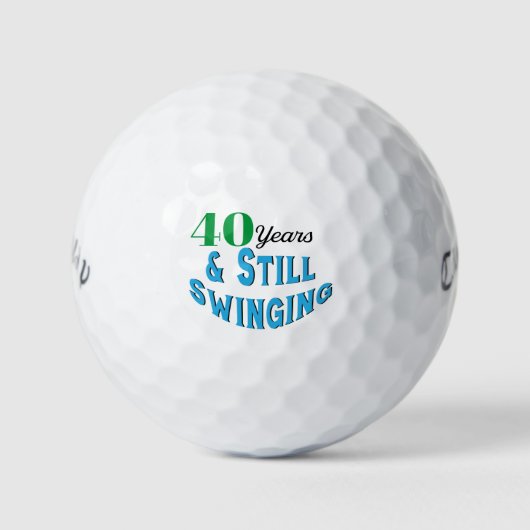 40歳の誕生日おもしろゴルフボール ゴルフボール (正面)