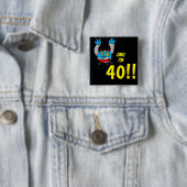 40歳の誕生日おもしろ年齢ジョーク 缶バッジ (インサイチュ)