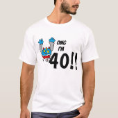 40歳の誕生日おもしろ年齢ジョーク Tシャツ (正面)