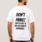 40歳の誕生日おもしろ年齢ジョーク Tシャツ (裏面)
