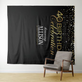 40歳の誕生日お祝いの写真 タペストリー (インサイチュ(横))