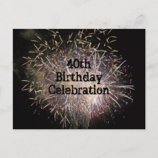 40歳の誕生日お祝いはがき インビテーションポストカード