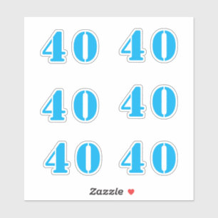 40歳の誕生日お祝いブルー シール