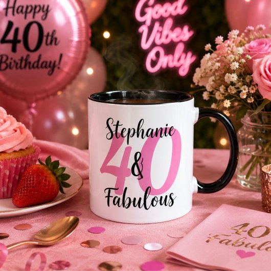 40歳の誕生日お祝い名入れマグカップ マグカップ