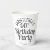 40歳の誕生日お祝い紙コップ 紙コップ (裏面)