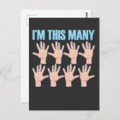 40歳の誕生日この多くの40指40歳 ポストカード (正面/裏面)