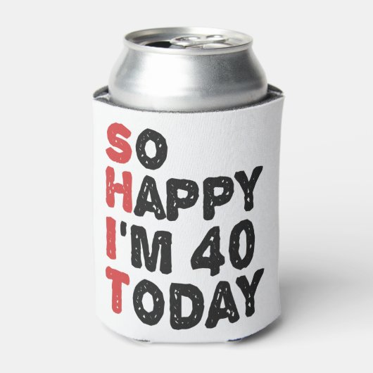 40歳の誕生日だから嬉しい今日のギフト40歳おもしろい 缶クーラー (缶正面)