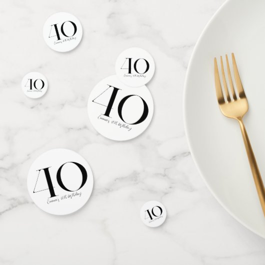 40歳の誕生日と白黒紙吹雪 コンフェッティ (グループ)