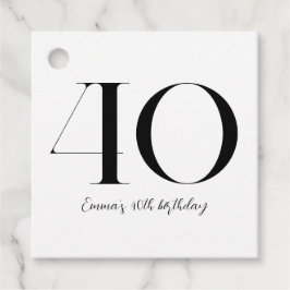 40歳の誕生日と白黒 フェイバータグ