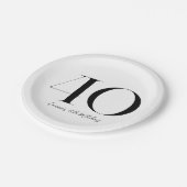 40歳の誕生日と白黒 ペーパープレート (アングル)