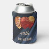40歳の誕生日と金ゴールドグリッターレッドバルーン 缶クーラー (缶裏面)